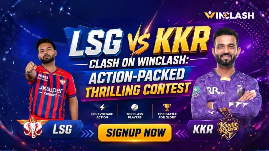 LSG vs KKR Clash on Winclash Action-Packed Thrilling Contest