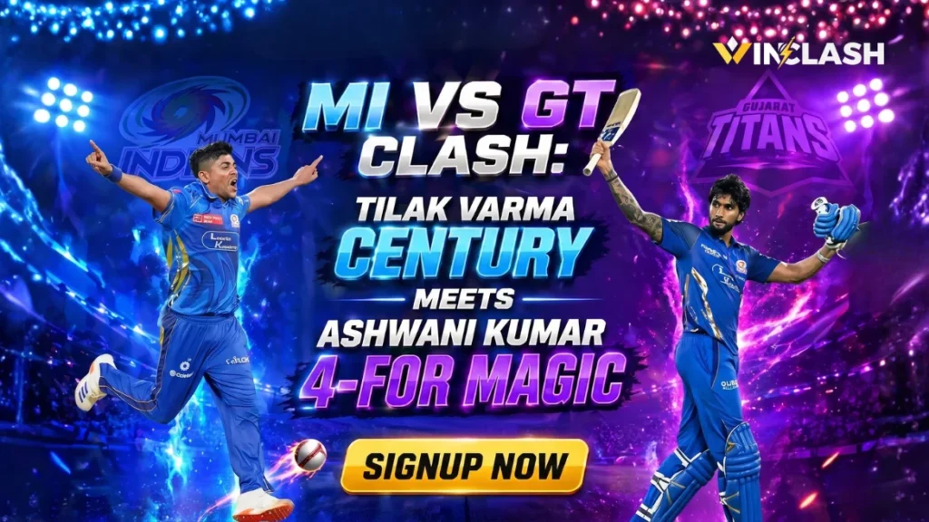 MI vs GT Clash Tilak Varma Century Meets Ashwani Kumar 4-For Magic