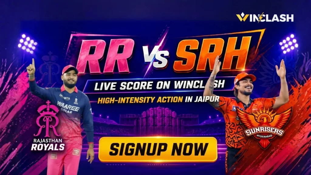 RR vs SRH Live score on Winclash High-Intensity Action in Jaipur