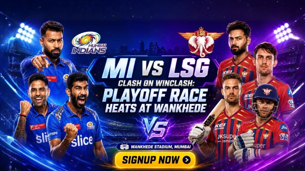 MI vs LSG Clash on Winclash Playoff Race Heats at Wankhede
