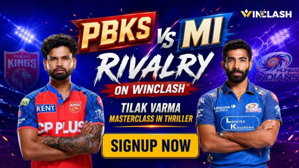 PBKS vs MI Rivalry on Winclash Tilak Varma Masterclass in Thriller