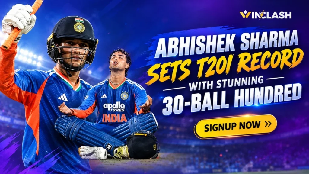 Abhishek Sharma Sets T20I Record With Stunning 30-Ball Hundred